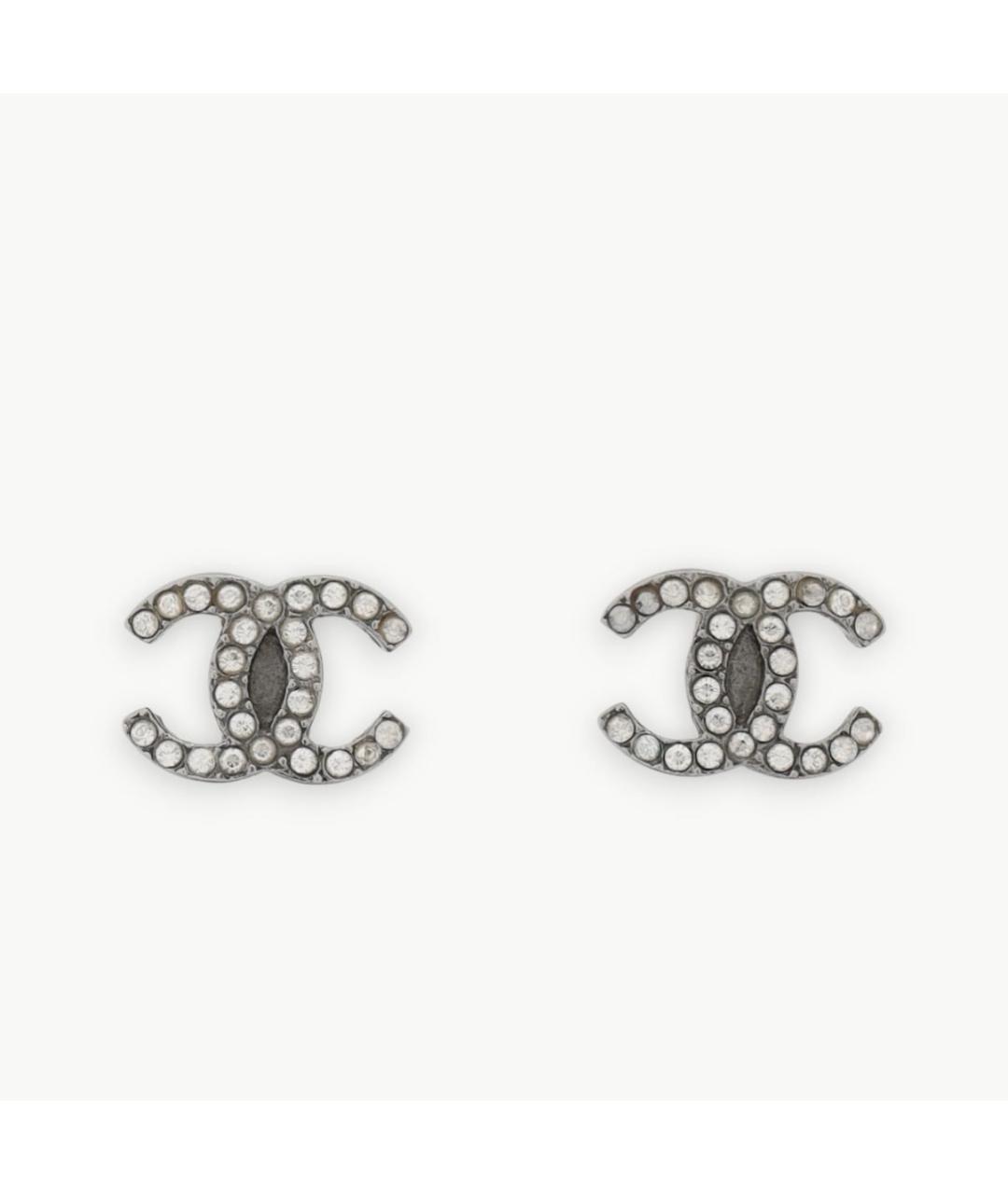 CHANEL Серебряные металлические серьги, фото 2