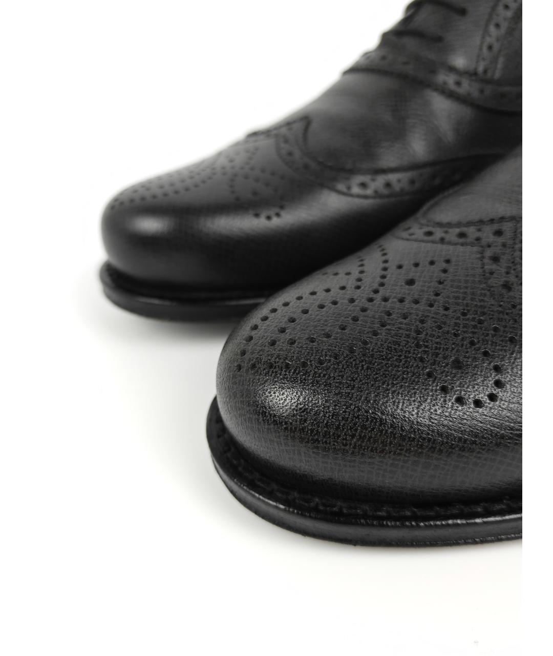 LOUIS VUITTON Антрацитовые кожаные туфли, фото 8