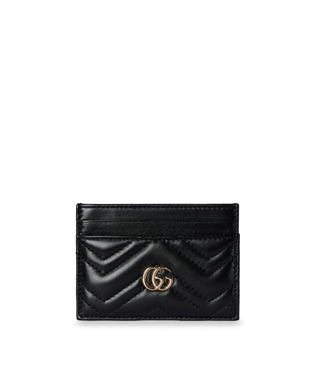 GUCCI Черный кожаный кардхолдер, фото 1