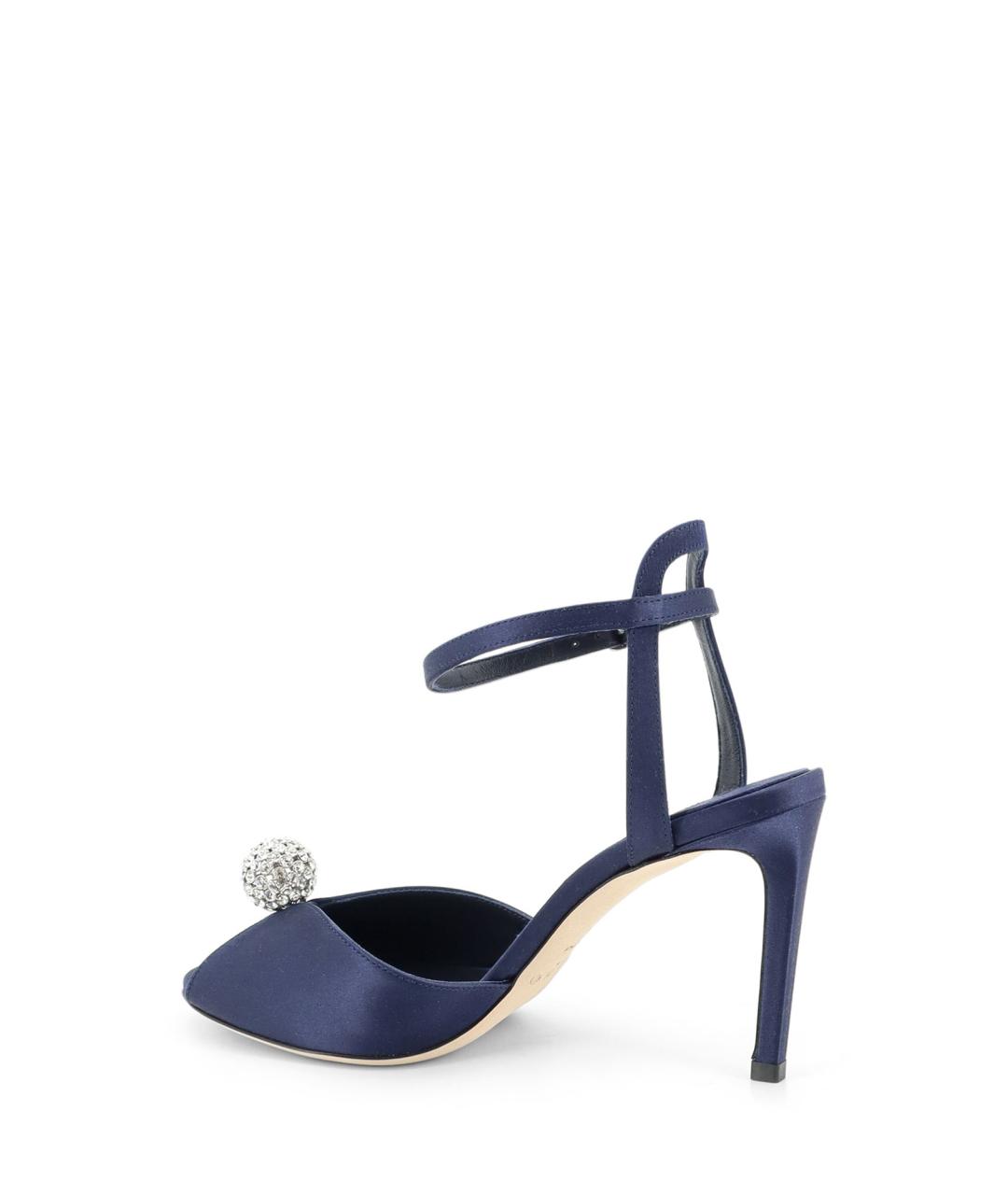 JIMMY CHOO Синие текстильные босоножки, фото 3