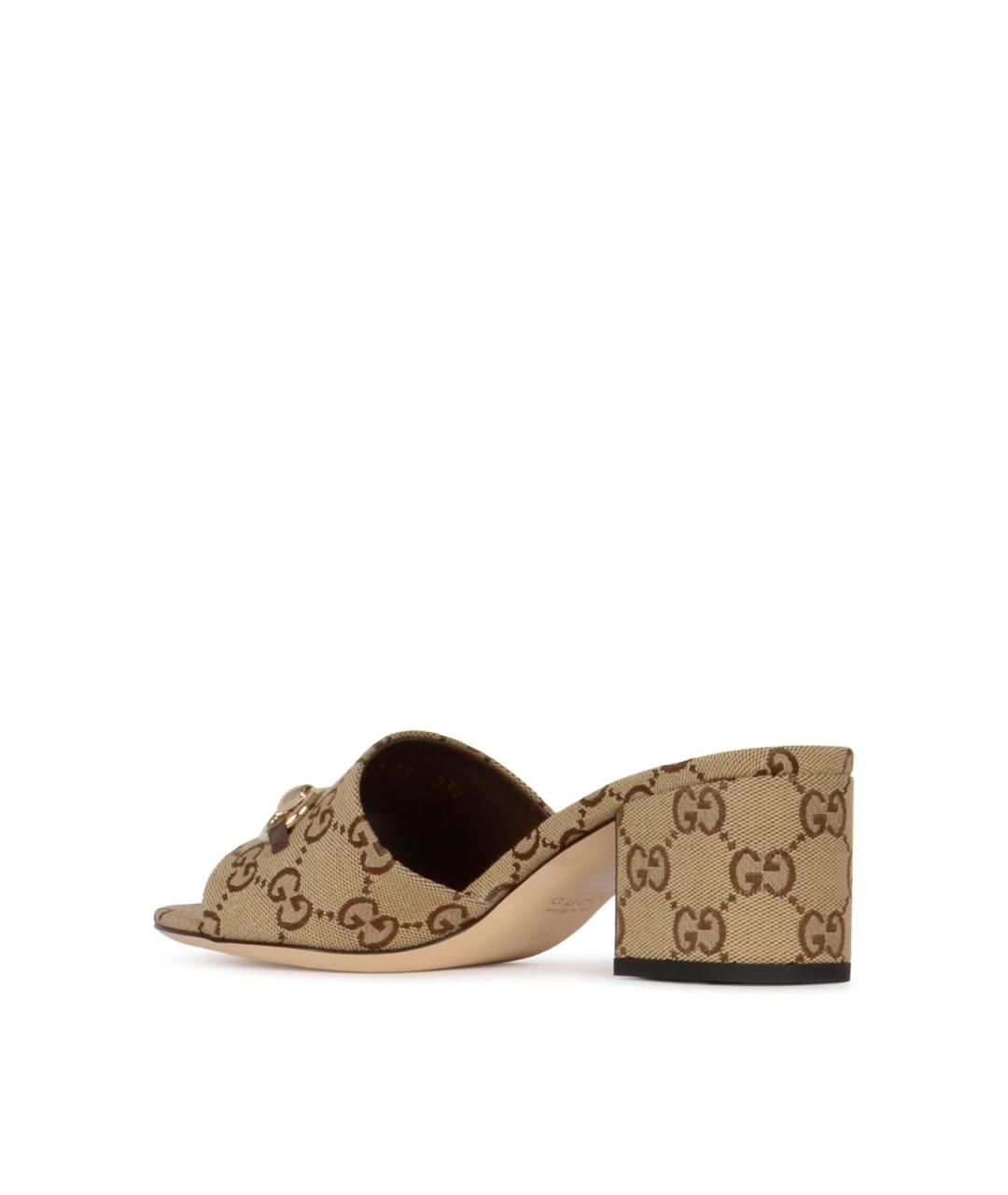 GUCCI Бежевые мюли, фото 6