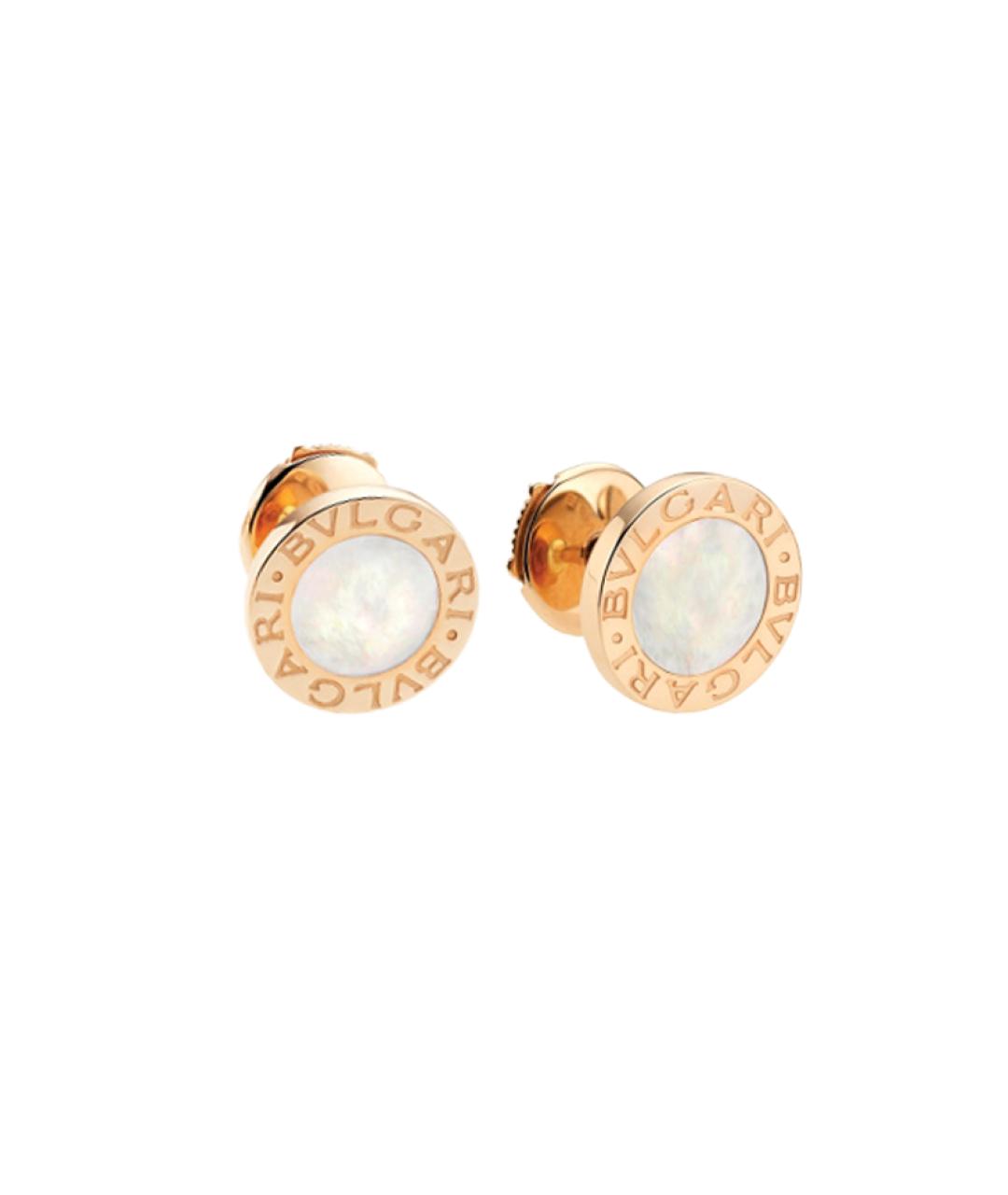 BVLGARI Белые серьги из розового золота, фото 1