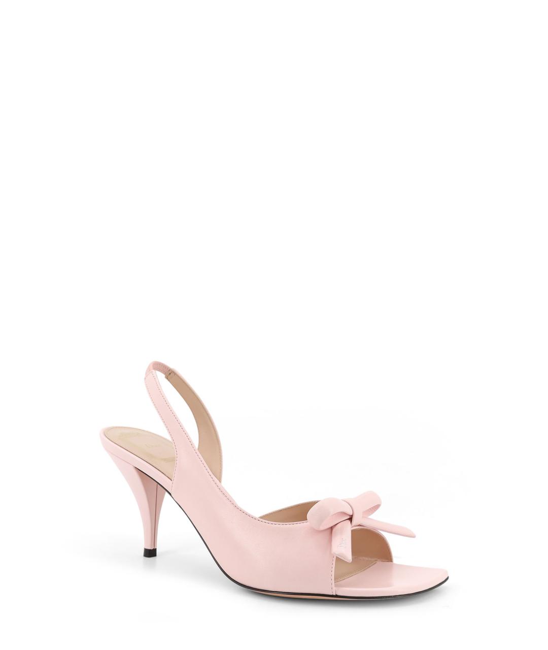 CHRISTIAN DIOR Розовые кожаные босоножки, фото 2