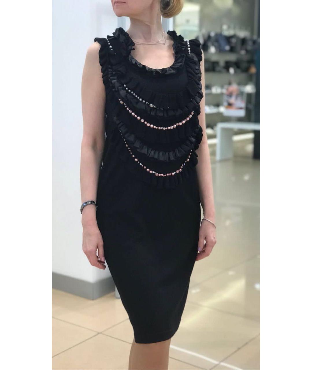 MARIA GRAZIA SEVERI Черное вискозное платье, фото 6