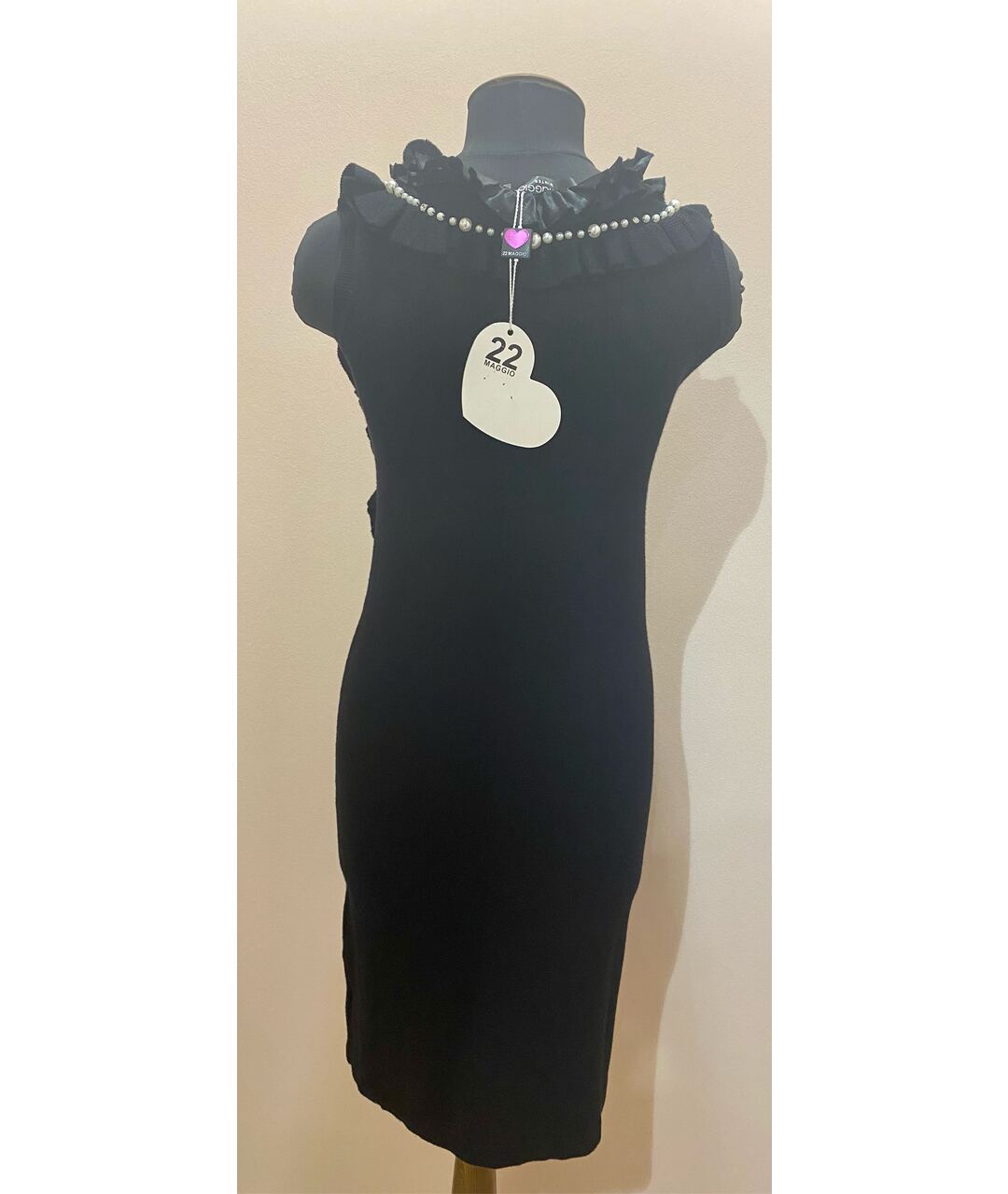 MARIA GRAZIA SEVERI Черное вискозное платье, фото 2