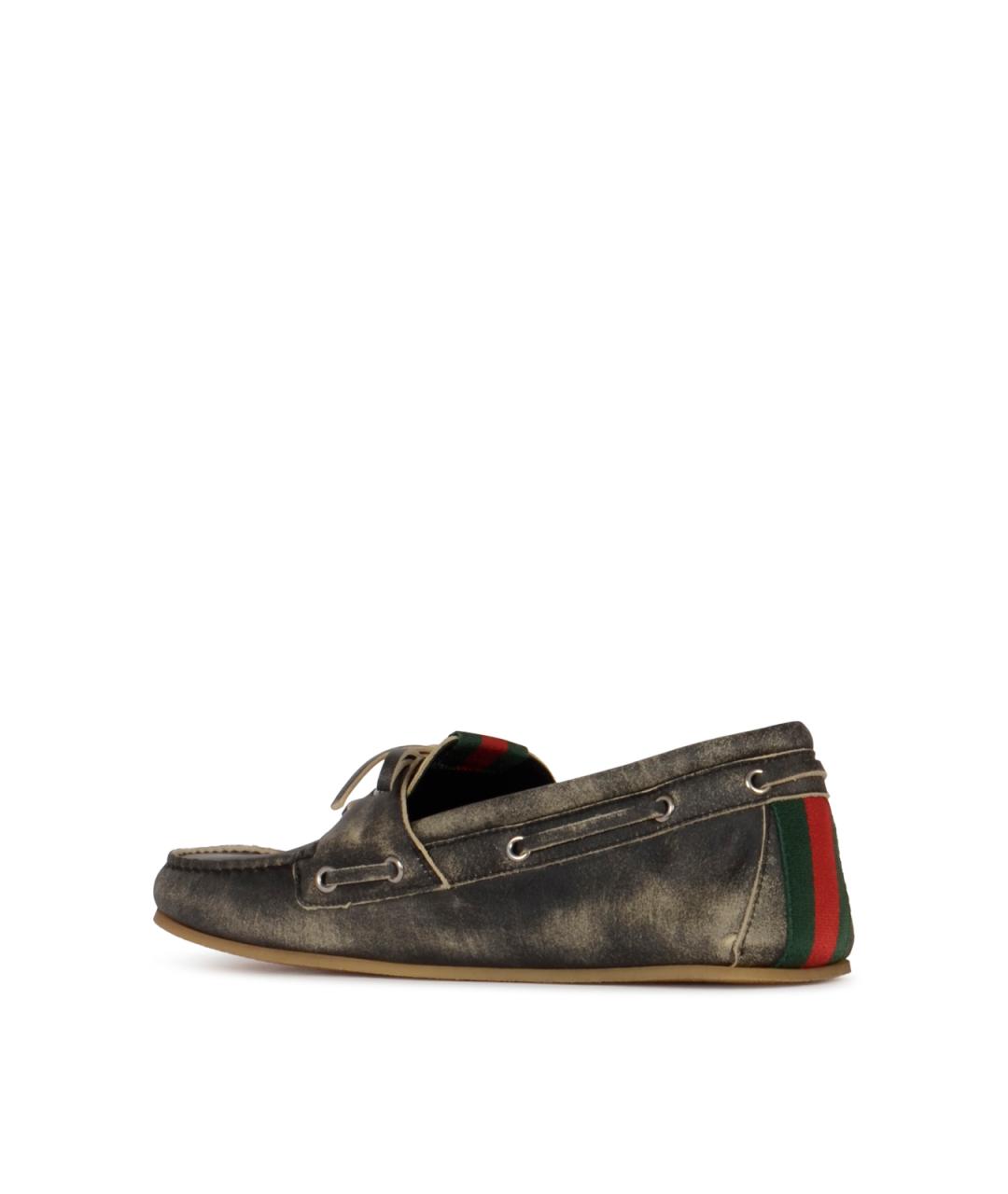 GUCCI Черные кожаные лоферы, фото 3