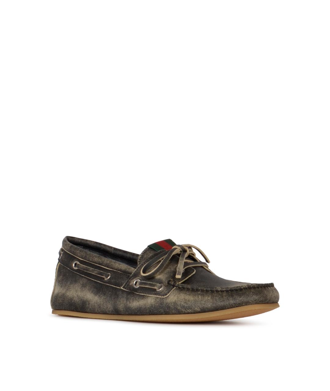 GUCCI Черные кожаные лоферы, фото 2