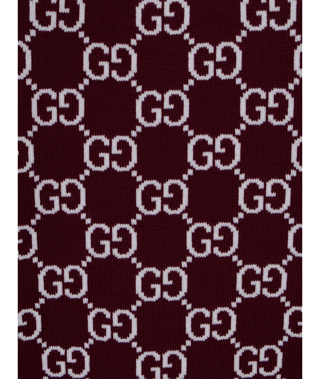 GUCCI Бордовый шерстяной джемпер / свитер, фото 3