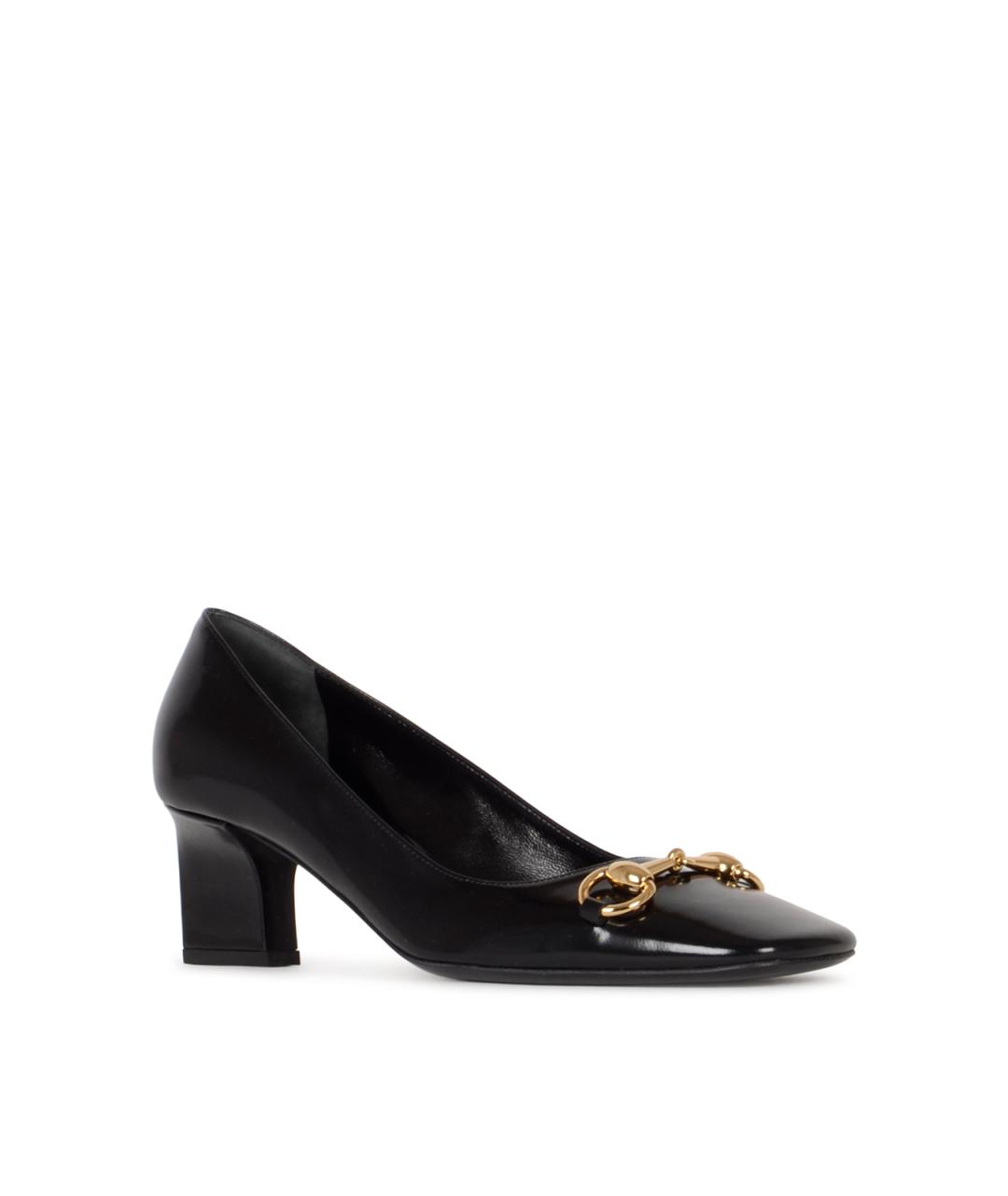 GUCCI Черные туфли из лакированной кожи, фото 2