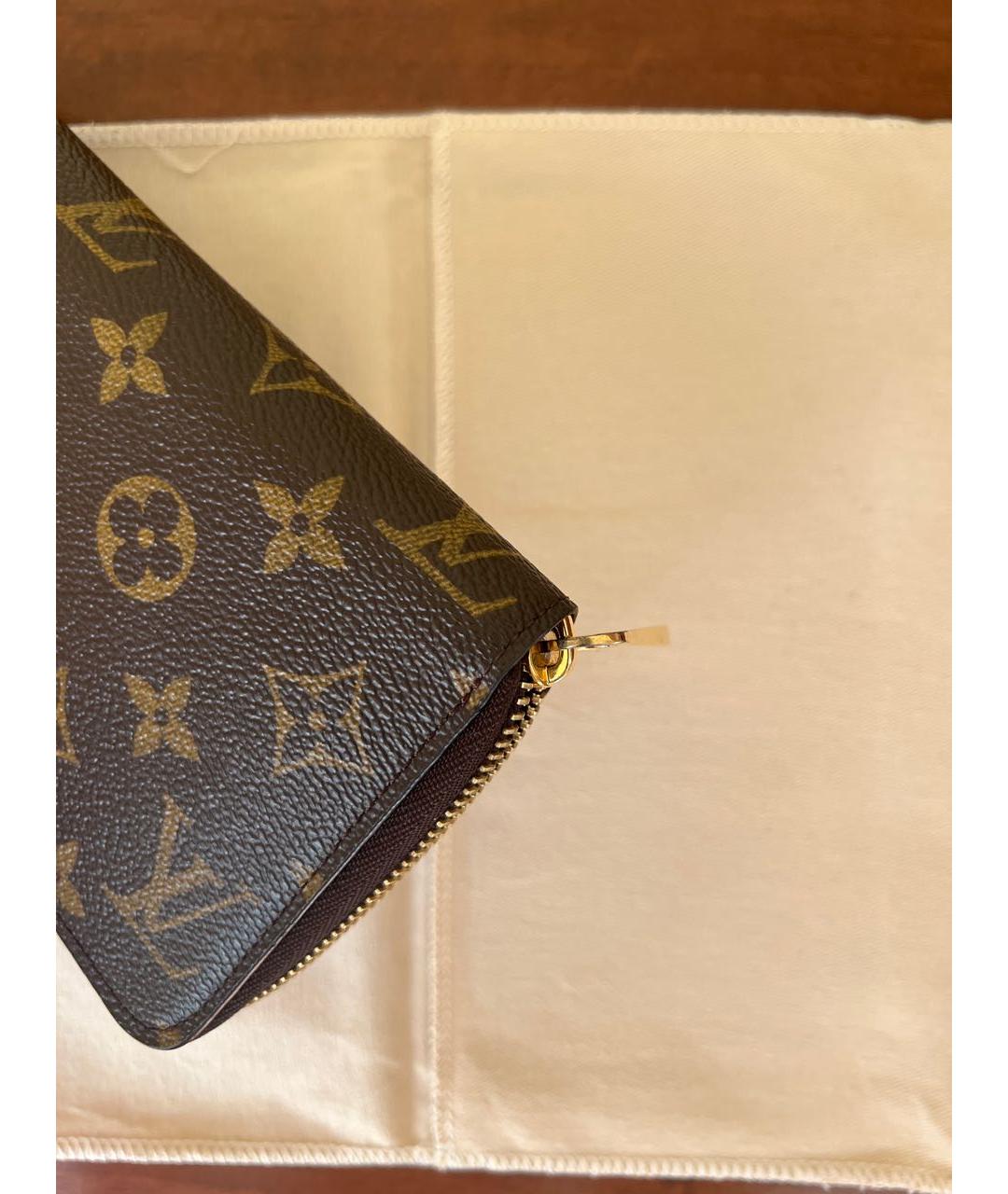 LOUIS VUITTON Коричневый кошелек, фото 7