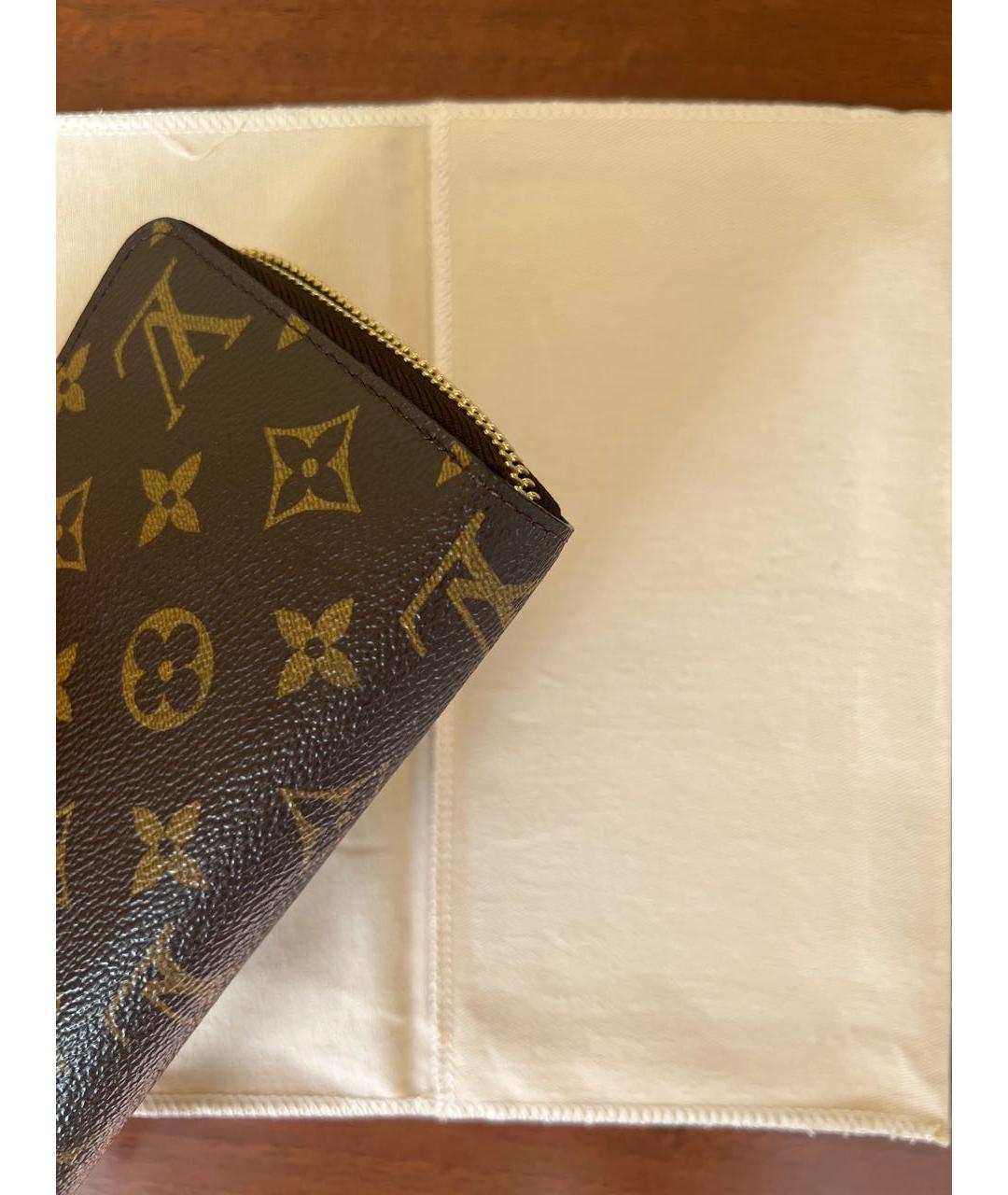 LOUIS VUITTON Коричневый кошелек, фото 6