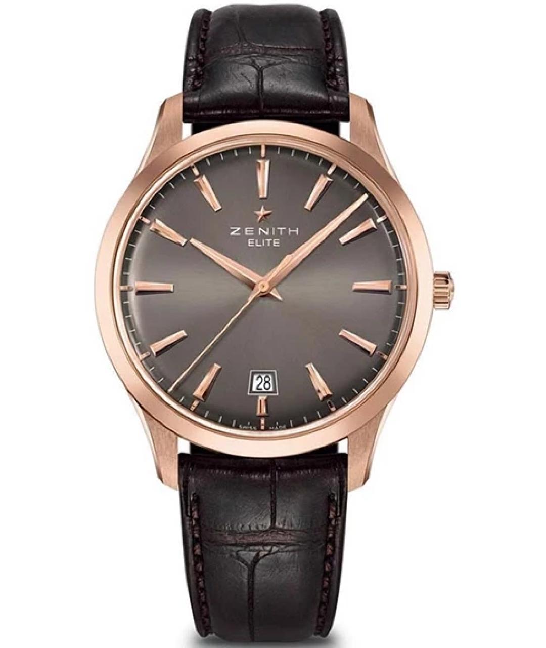 ZENITH Коричневые часы из розового золота, фото 1