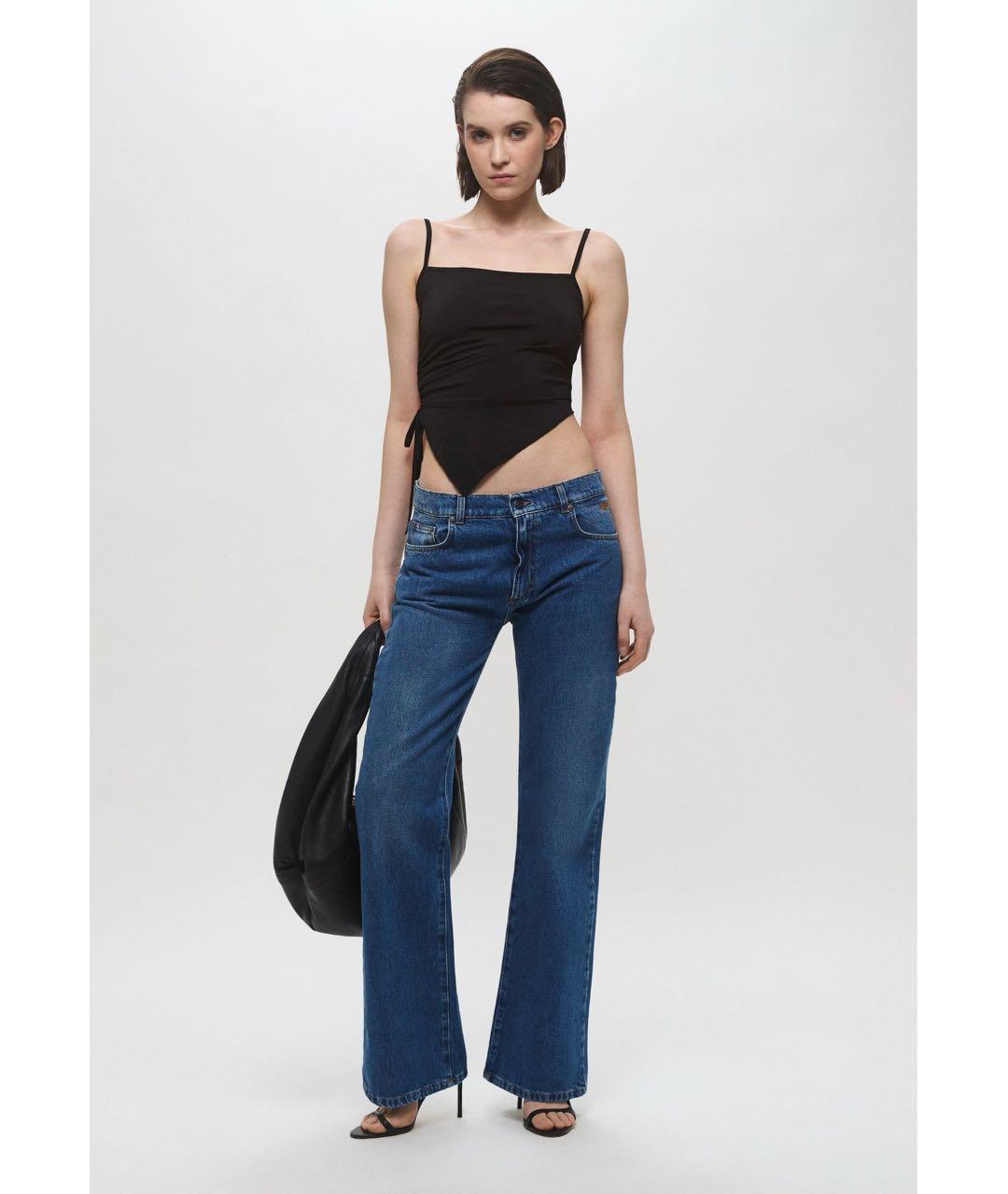 MSGM Синие хлопковые прямые джинсы, фото 6