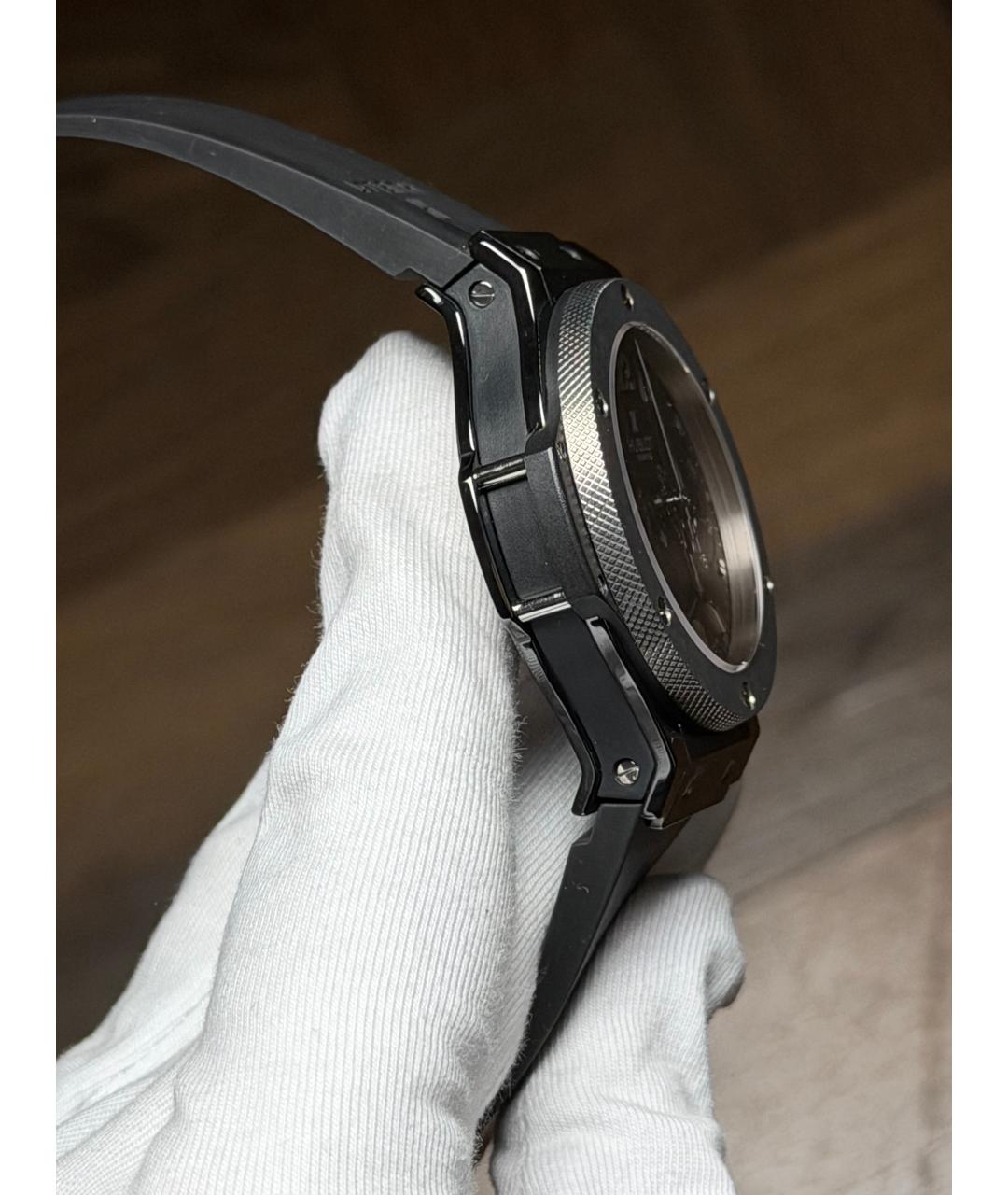 HUBLOT Черные керамические часы, фото 4