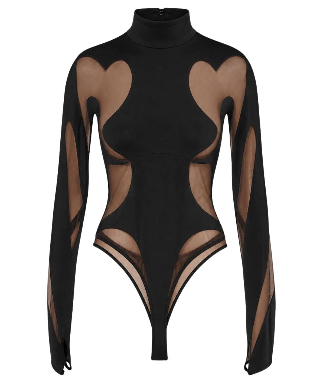 MUGLER Черное полиамидовое боди, фото 1