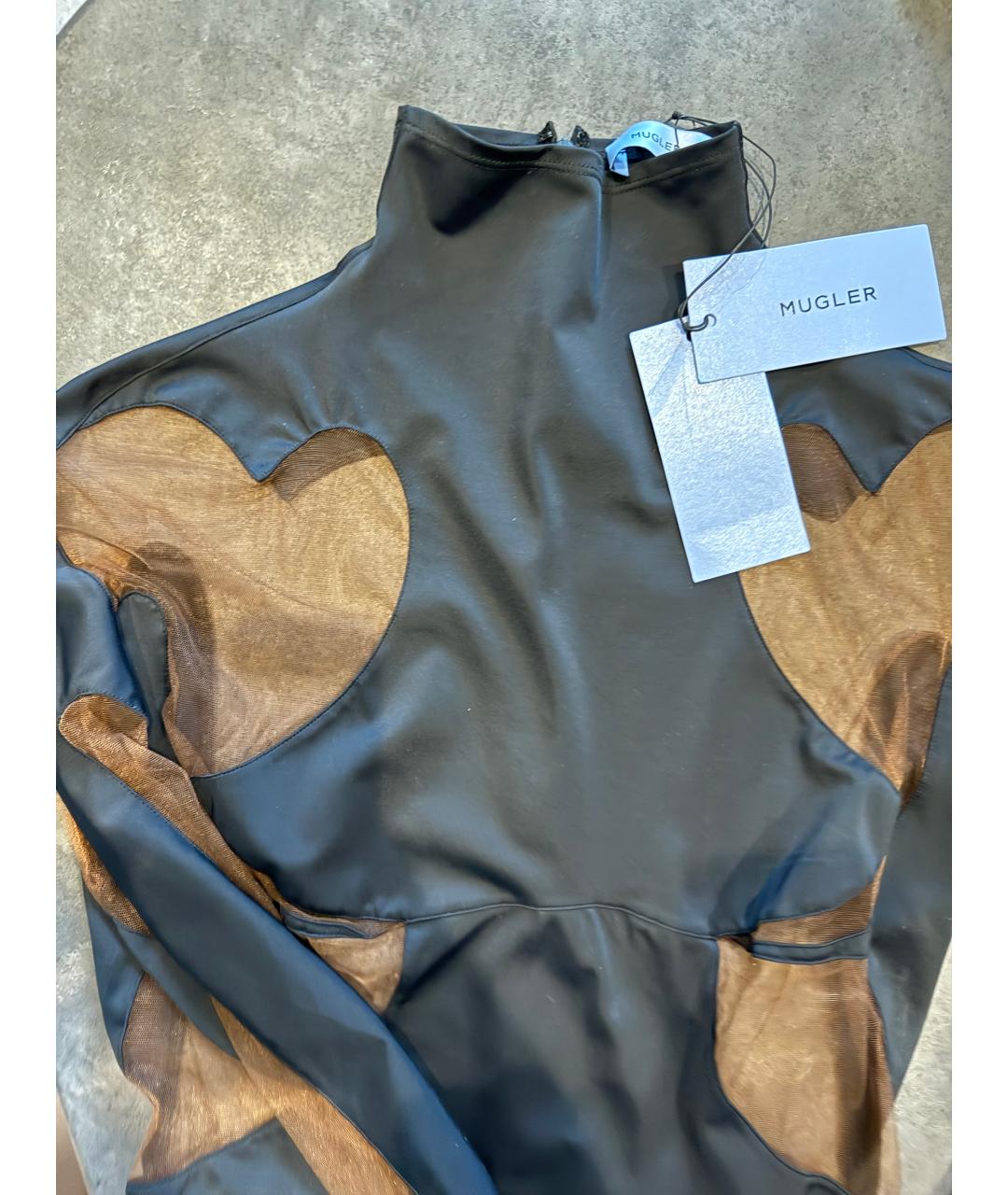 MUGLER Черное полиамидовое боди, фото 3