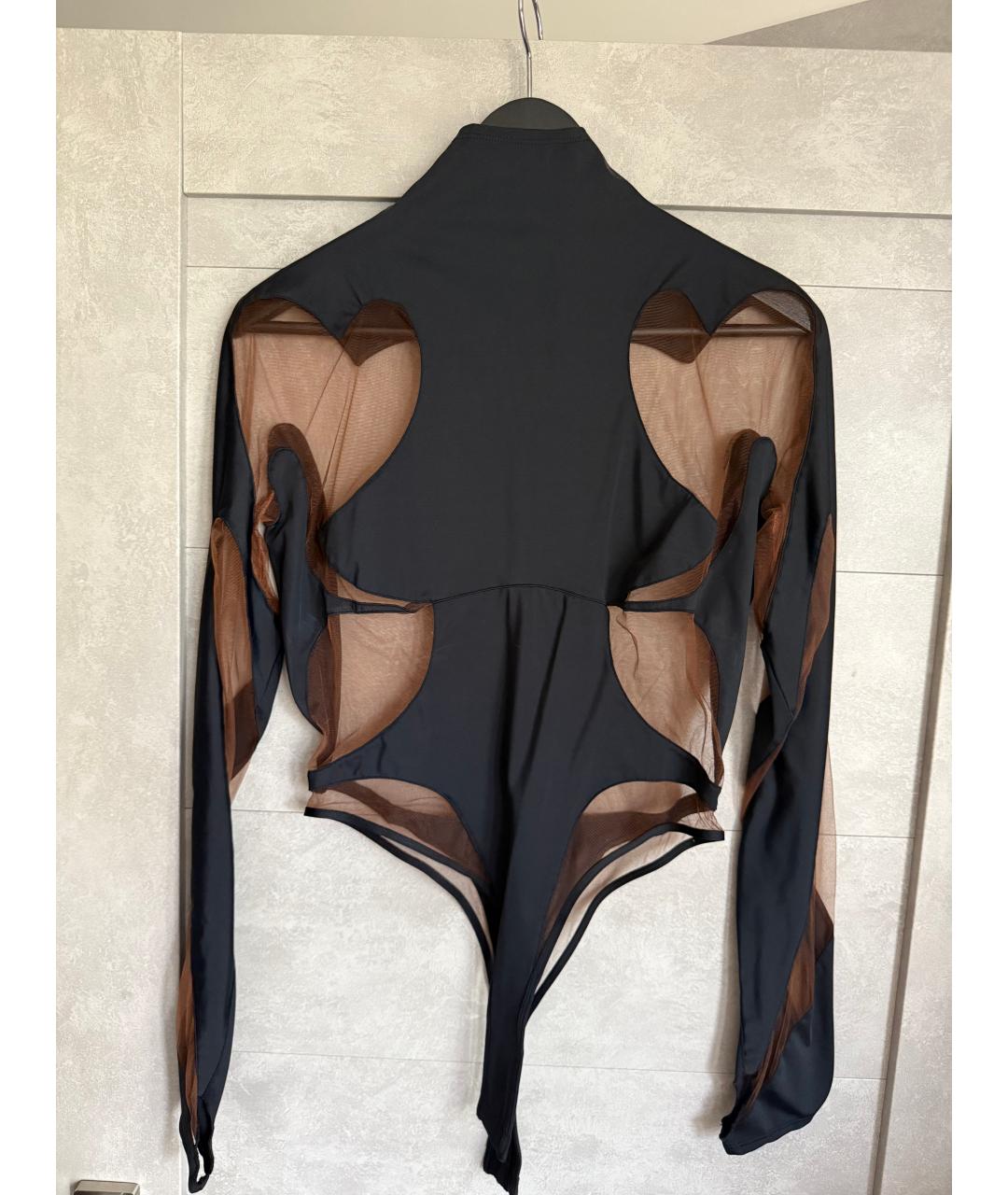 MUGLER Черное полиамидовое боди, фото 4