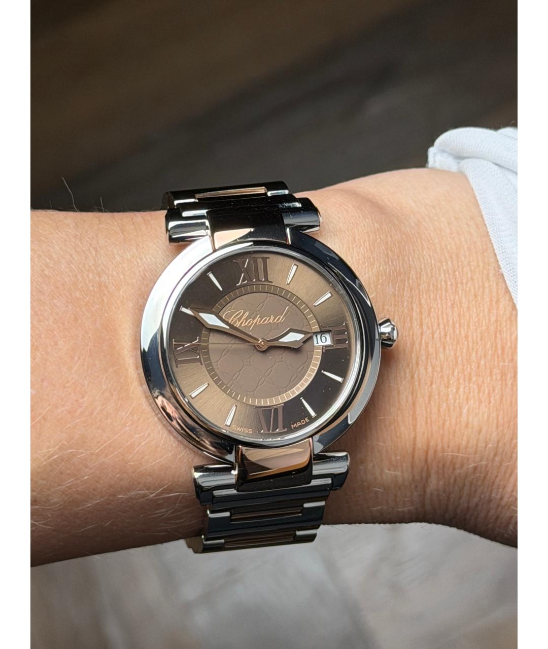 CHOPARD Коричневые часы из розового золота, фото 9
