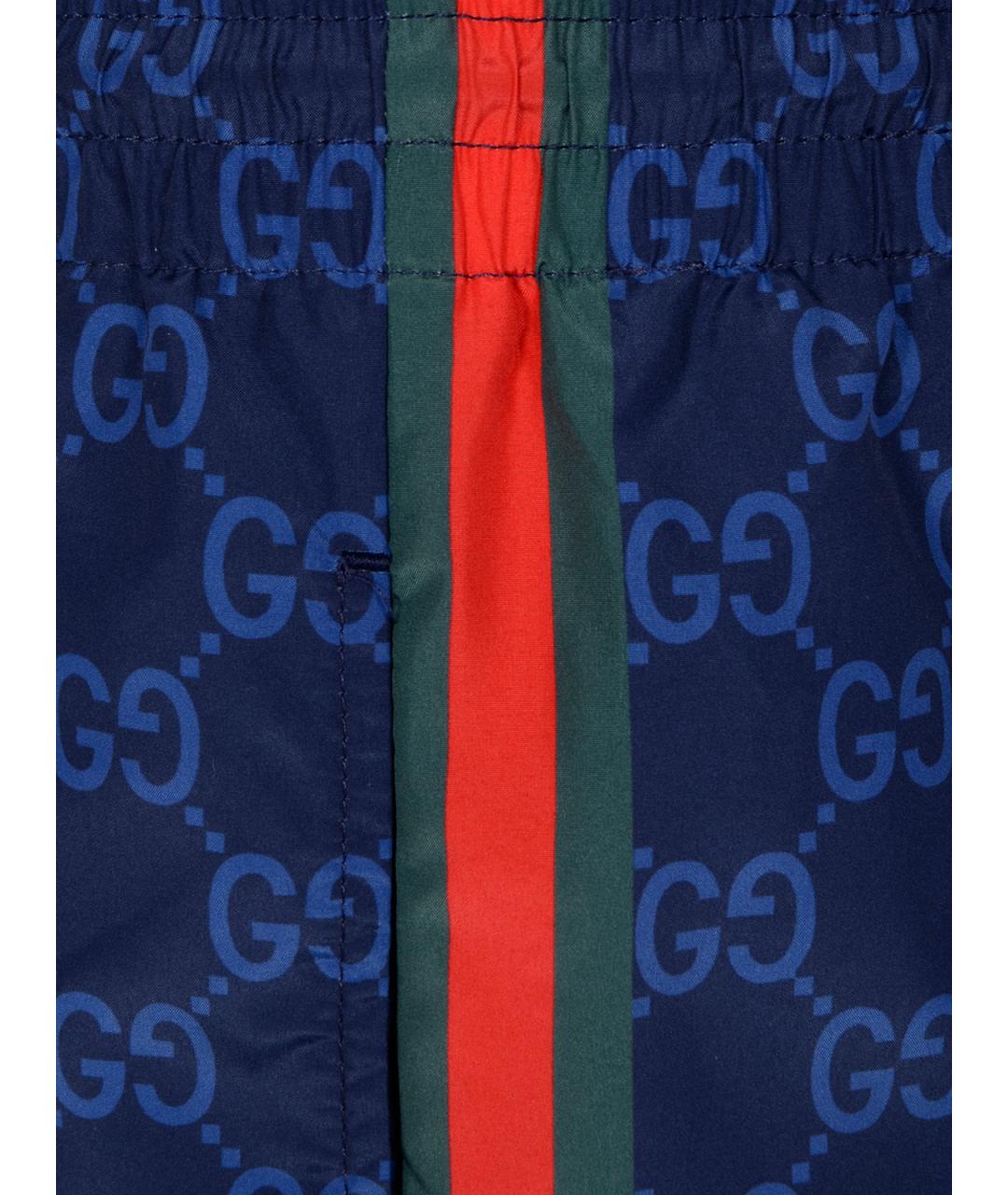 GUCCI Синие полиамидовые шорты, фото 3