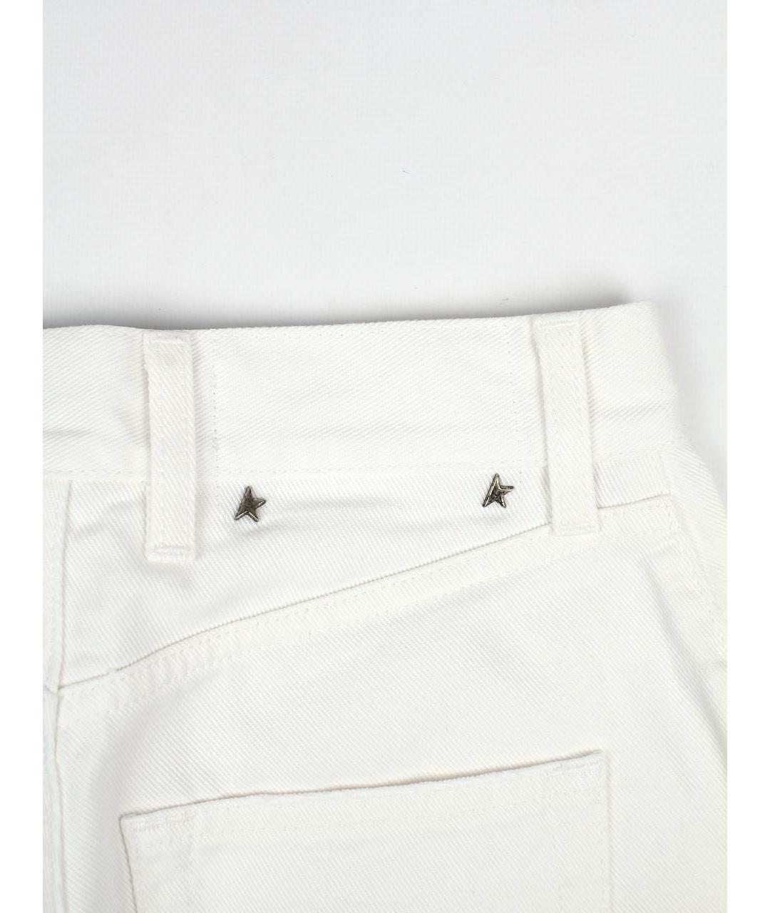 GOLDEN GOOSE DELUXE BRAND Белые хлопковые прямые джинсы, фото 3