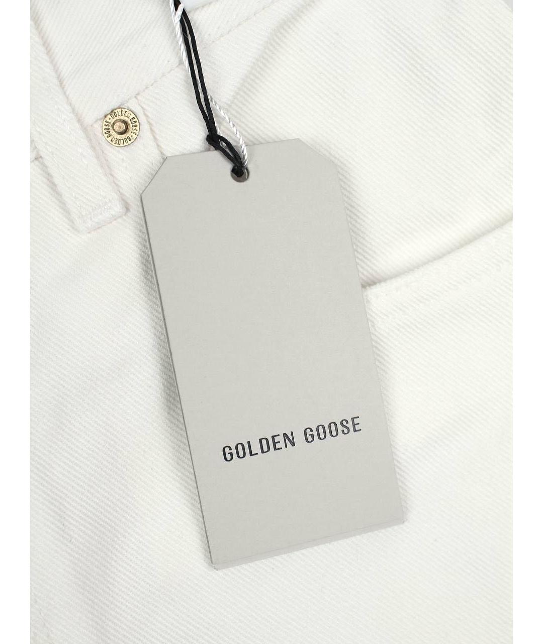 GOLDEN GOOSE DELUXE BRAND Белые хлопковые прямые джинсы, фото 7