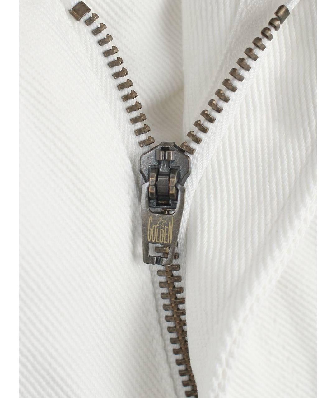 GOLDEN GOOSE DELUXE BRAND Белые хлопковые прямые джинсы, фото 6