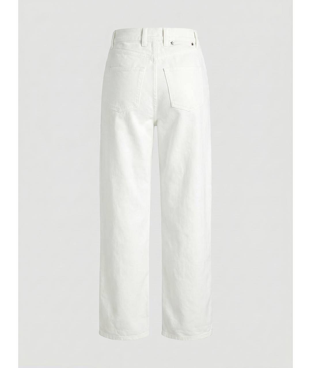 GOLDEN GOOSE DELUXE BRAND Белые хлопковые прямые джинсы, фото 2