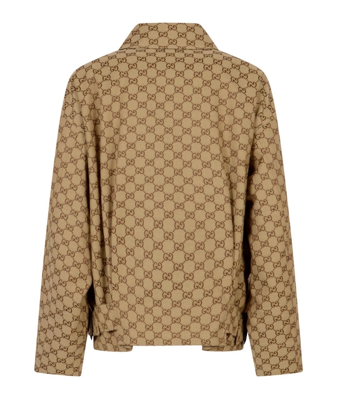GUCCI Бежевая хлопковая куртка, фото 3