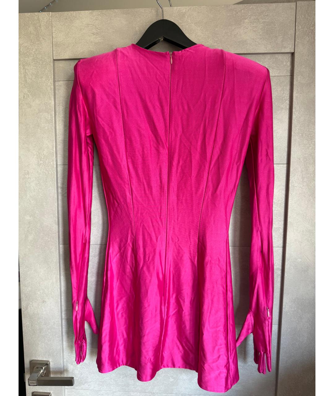 VETEMENTS Фуксия вискозное вечернее платье, фото 3