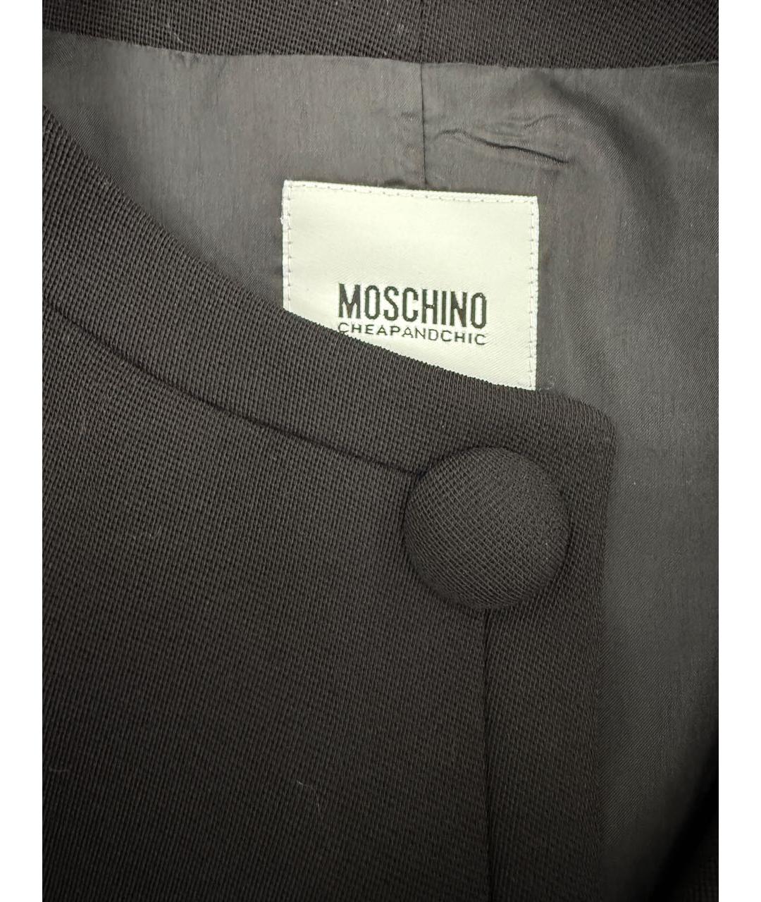 BOUTIQUE MOSCHINO Черный шерстяной жакет/пиджак, фото 6