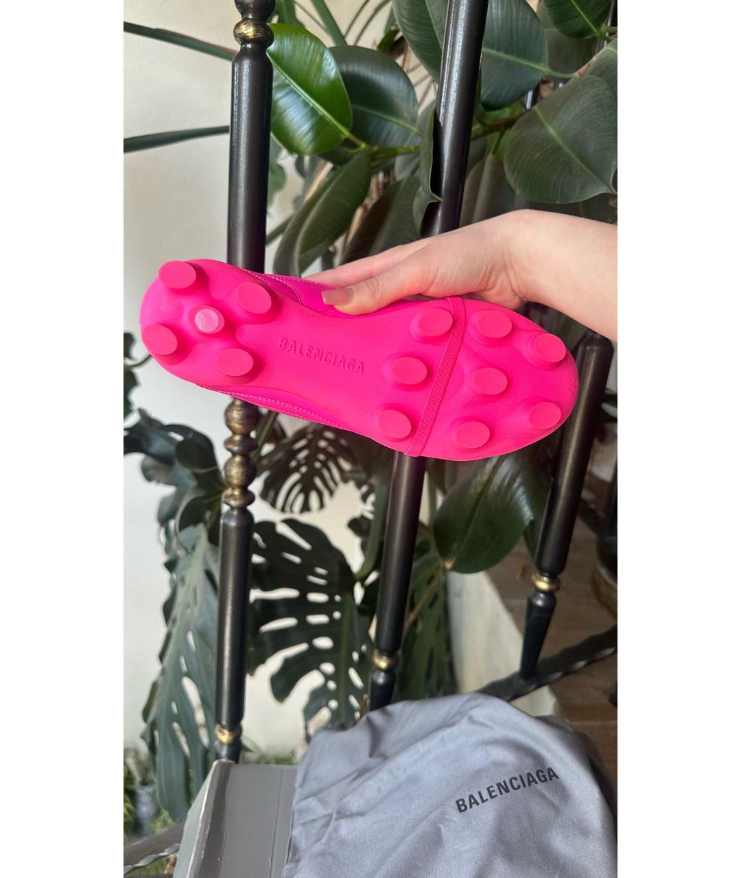 BALENCIAGA Розовые кожаные кеды, фото 4