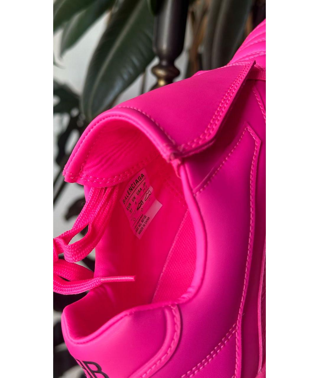 BALENCIAGA Розовые кожаные кеды, фото 6