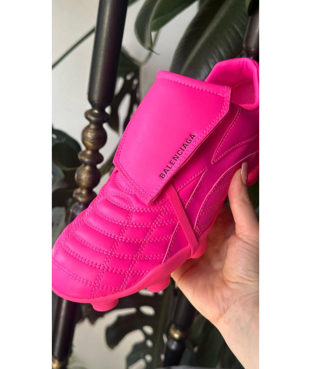 BALENCIAGA Розовые кожаные кеды, фото 3