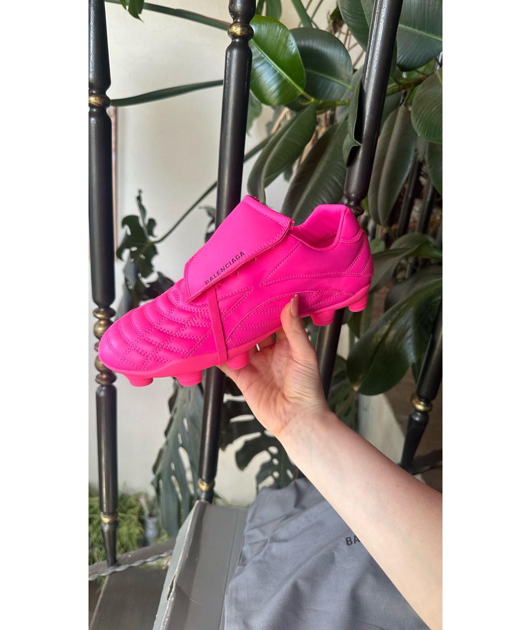 BALENCIAGA Розовые кожаные кеды, фото 2