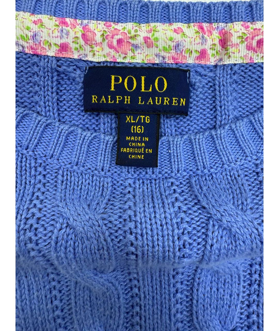 POLO RALPH LAUREN Синий хлопковый джемпер / свитер, фото 3