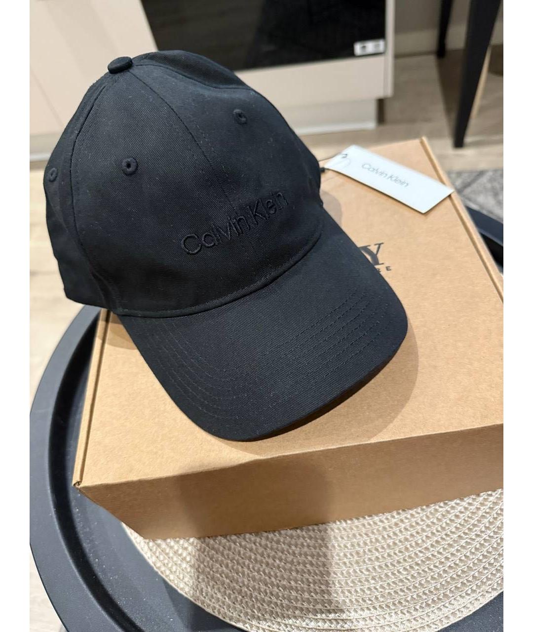 CALVIN KLEIN Черная хлопковая кепка/бейсболка, фото 3