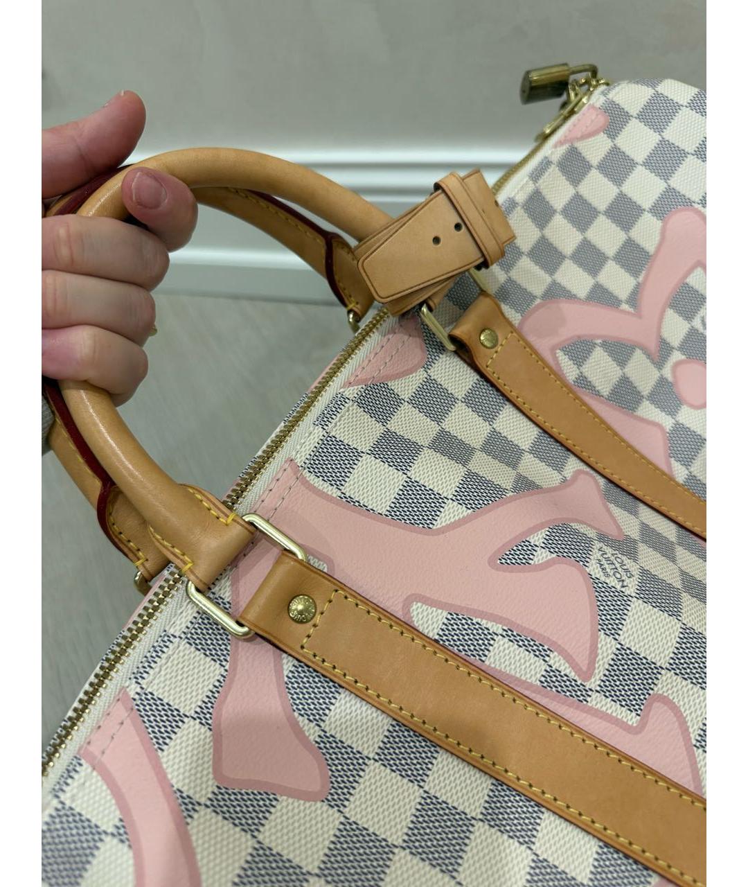 LOUIS VUITTON Розовая дорожная/спортивная сумка, фото 4