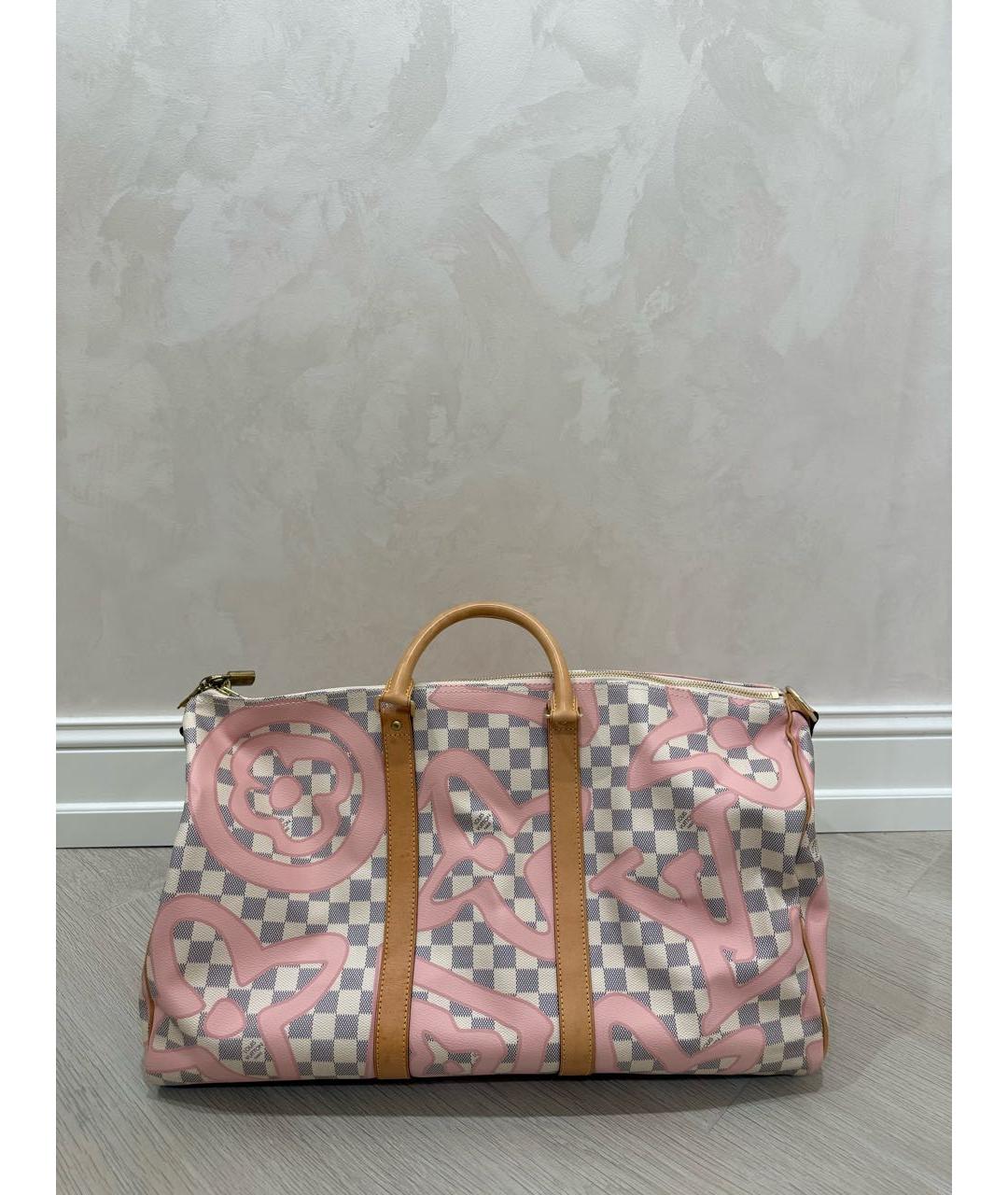 LOUIS VUITTON Розовая дорожная/спортивная сумка, фото 5