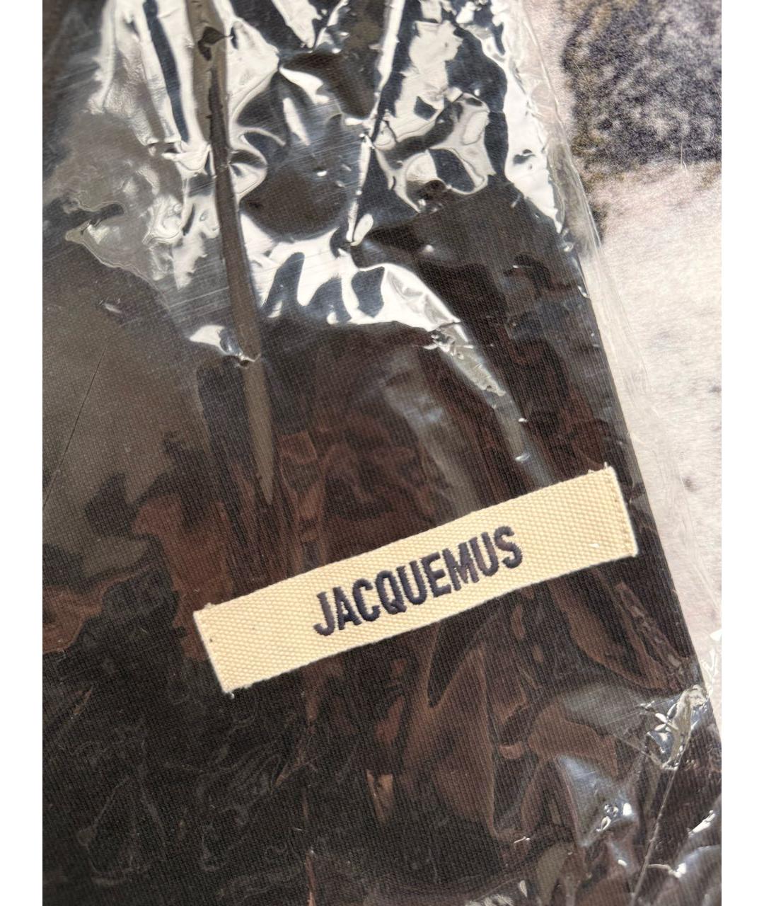 JACQUEMUS Черная хлопковая футболка, фото 4