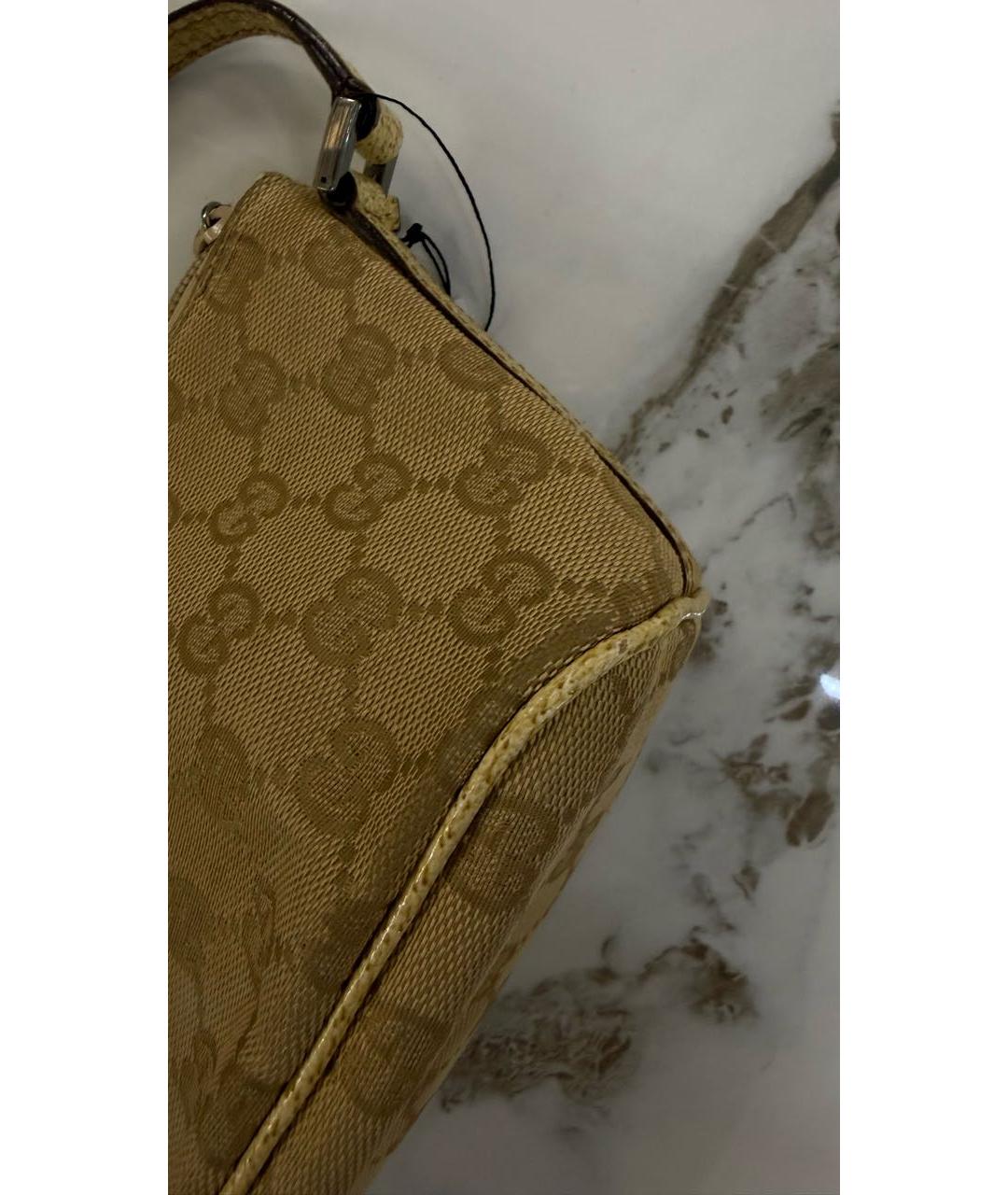 GUCCI Бежевая сумка с короткими ручками, фото 3