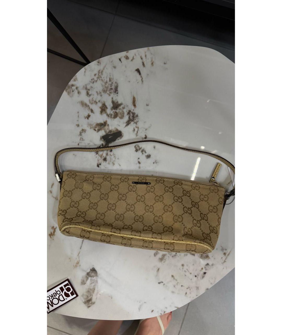 GUCCI Бежевая сумка с короткими ручками, фото 9
