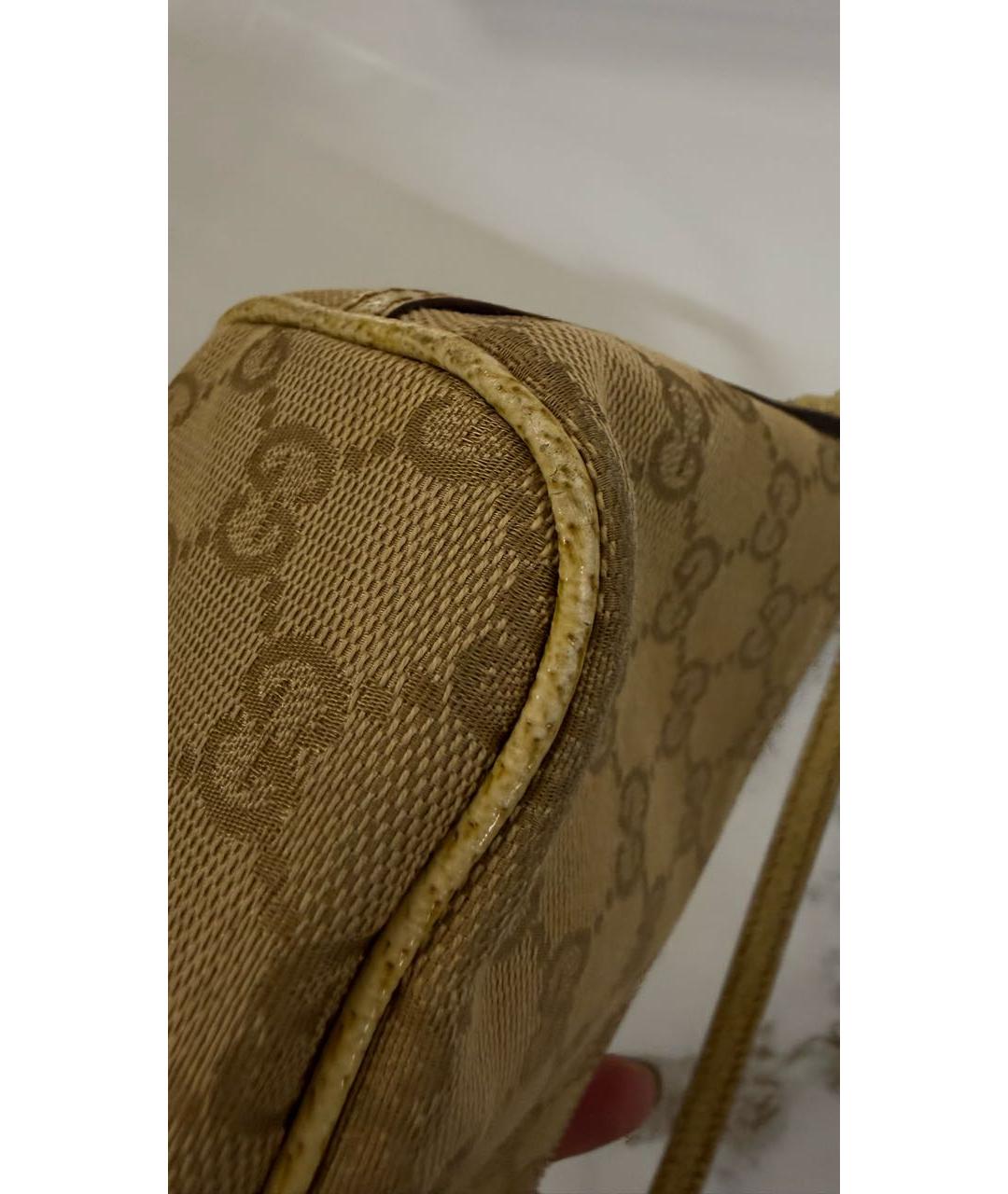 GUCCI Бежевая сумка с короткими ручками, фото 4