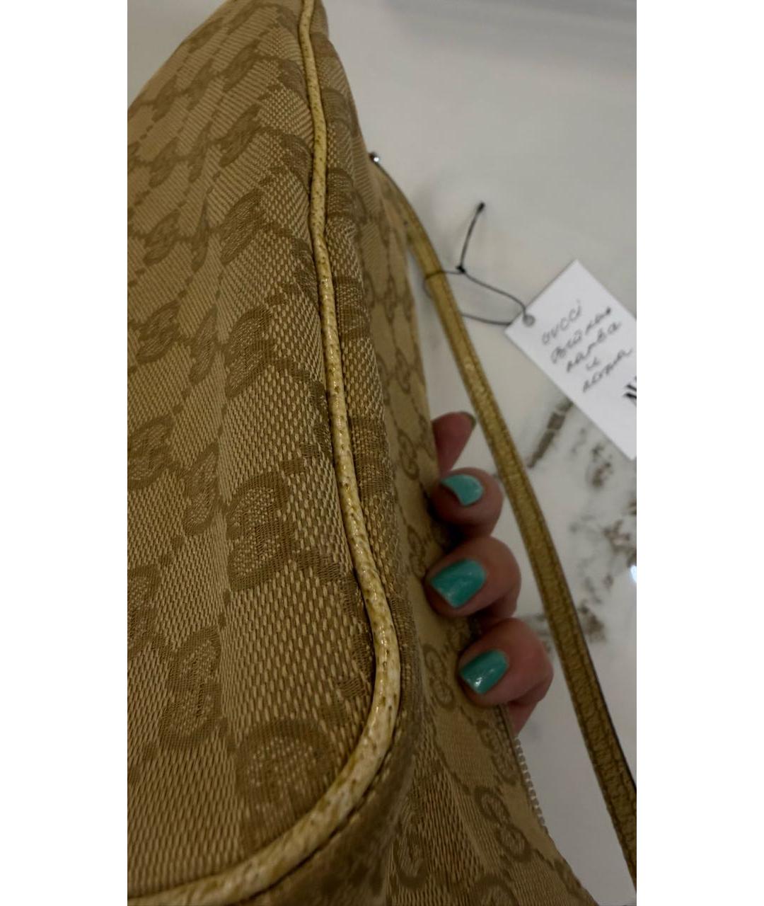 GUCCI Бежевая сумка с короткими ручками, фото 5