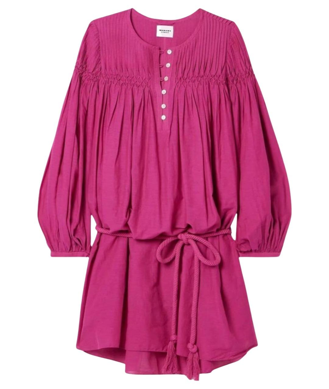ISABEL MARANT ETOILE Фуксия хлопковое повседневное платье, фото 1