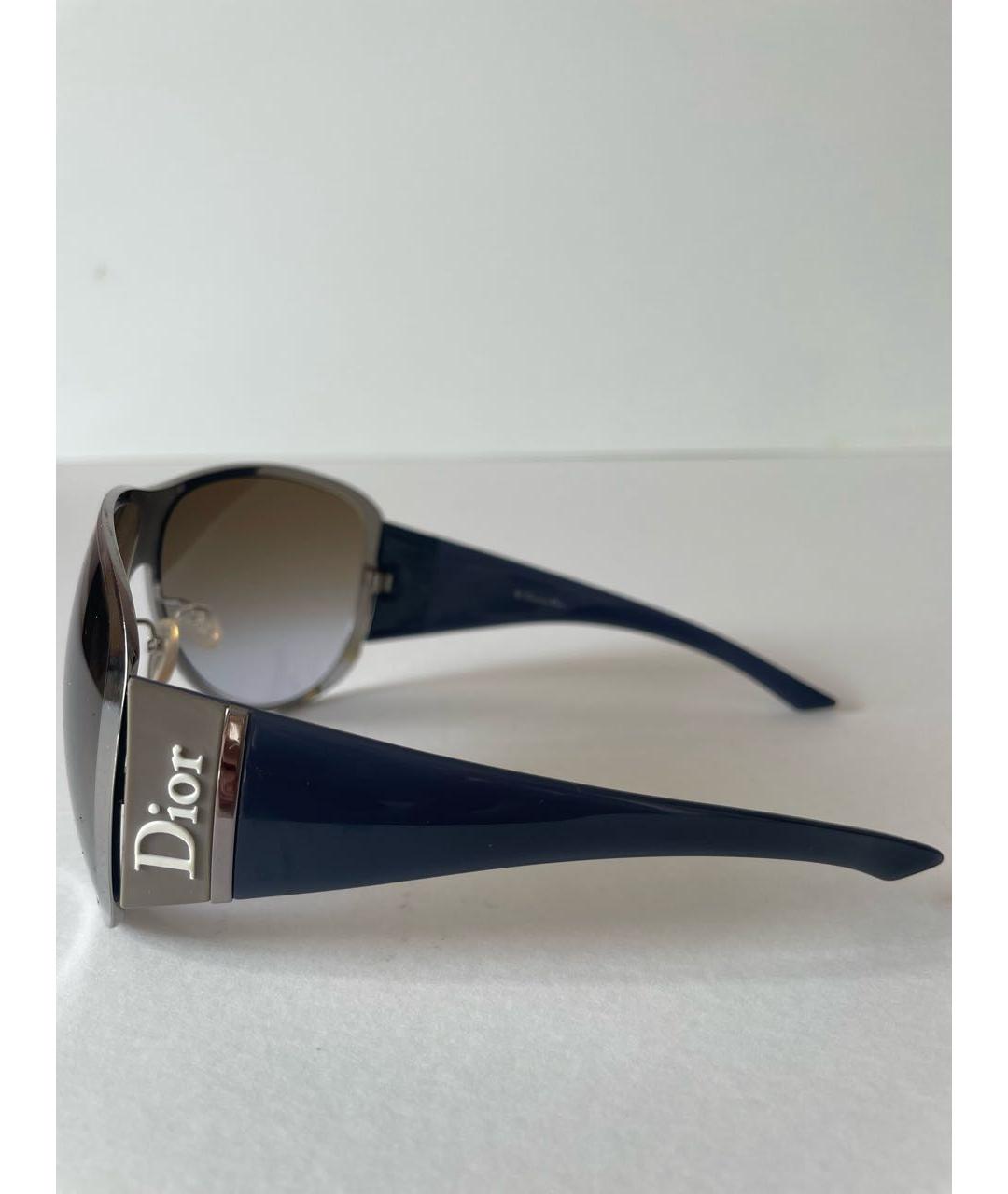 CHRISTIAN DIOR Серебряные пластиковые солнцезащитные очки, фото 3