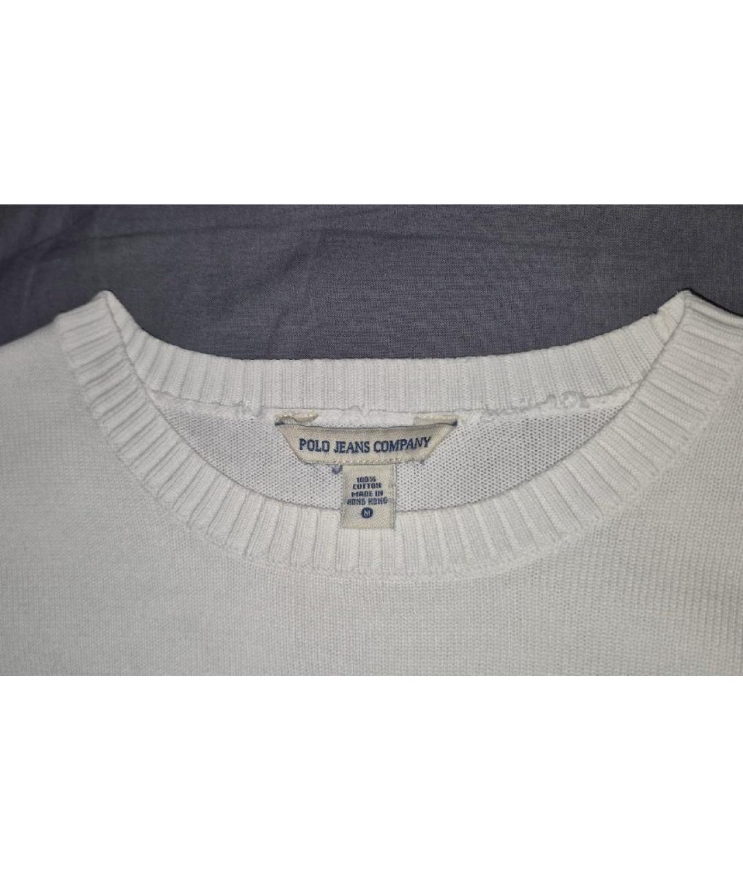 POLO RALPH LAUREN Белый хлопковый джемпер / свитер, фото 3