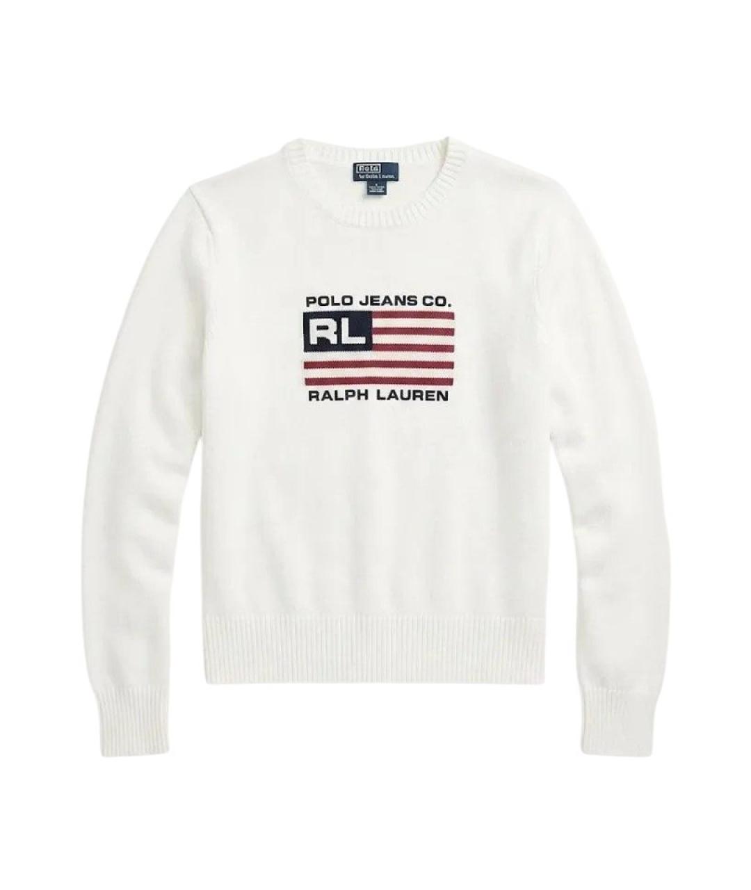 POLO RALPH LAUREN Белый хлопковый джемпер / свитер, фото 9