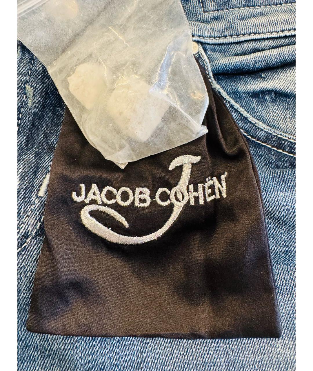 JACOB COHEN Синие хлопковые прямые джинсы, фото 6