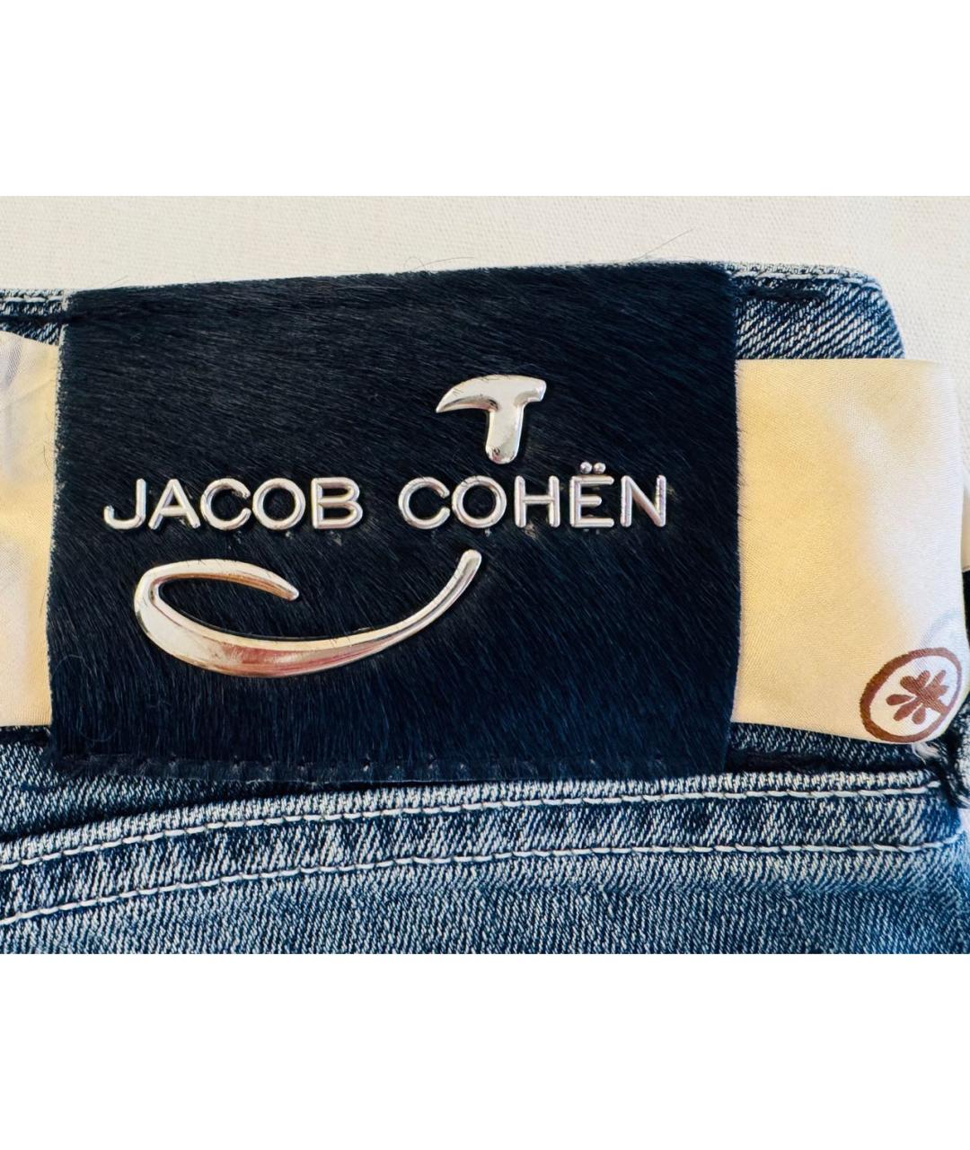 JACOB COHEN Синие хлопковые прямые джинсы, фото 7