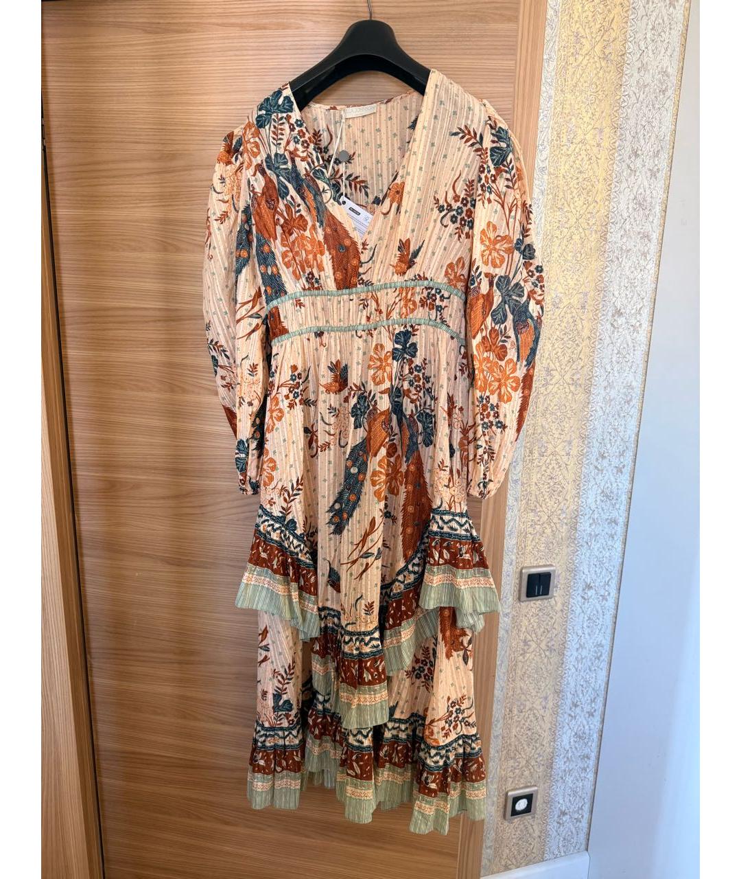 ULLA JOHNSON Мульти хлопковое повседневное платье, фото 2